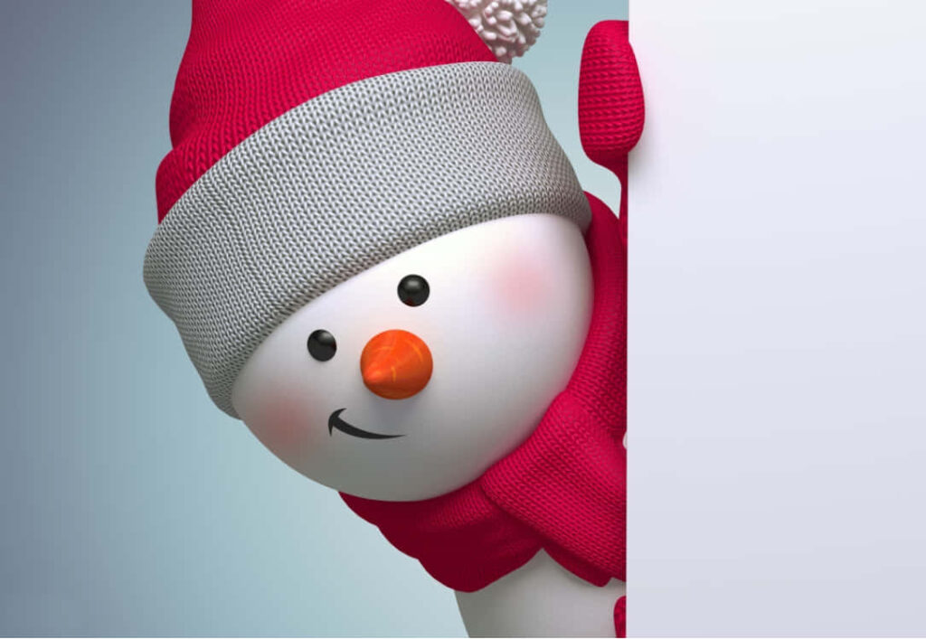 Festive Snowman Wallpaper: Cheerful Holiday Background Design