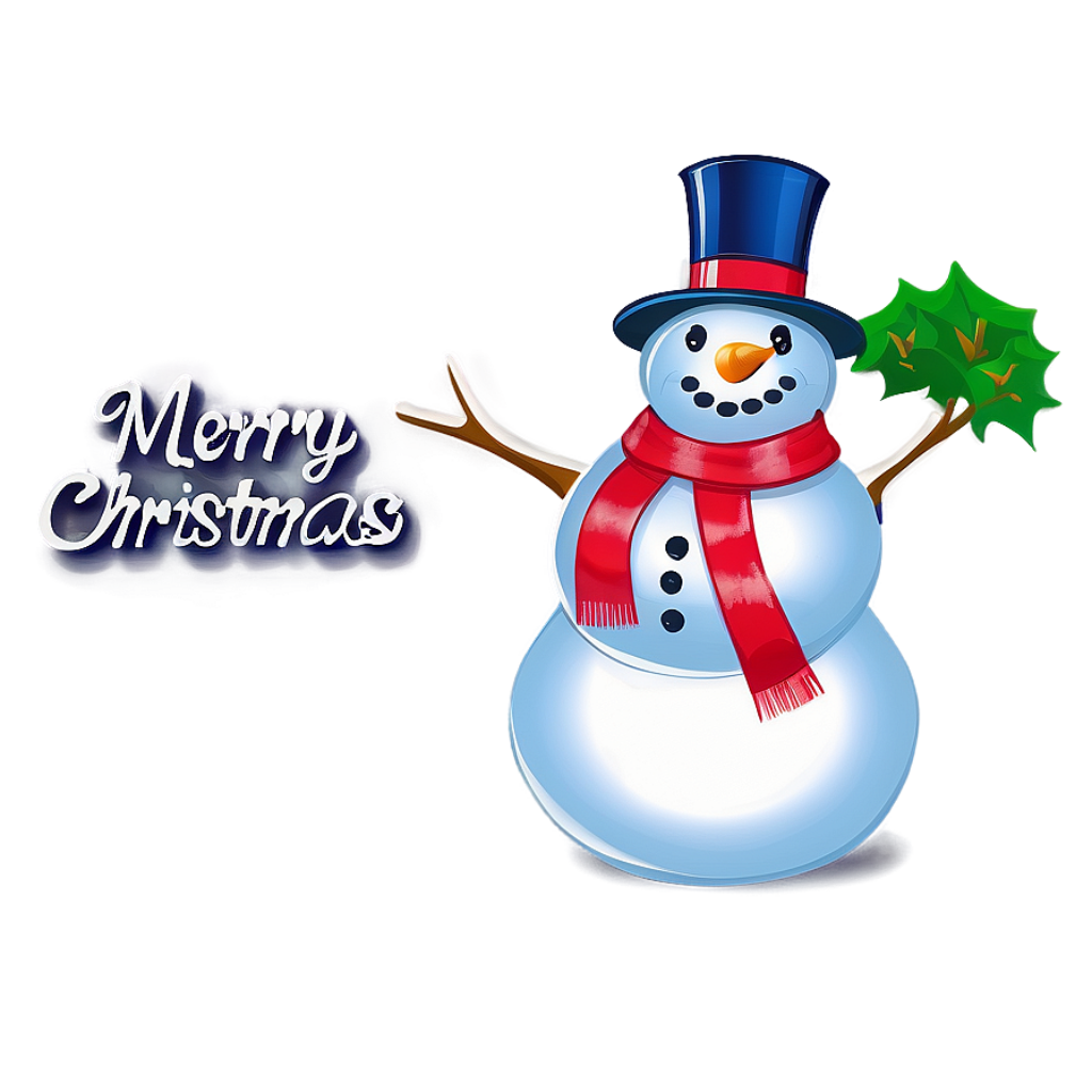 Cheerful Snowman Wallpaper: Merry Christmas with Holly & Glow