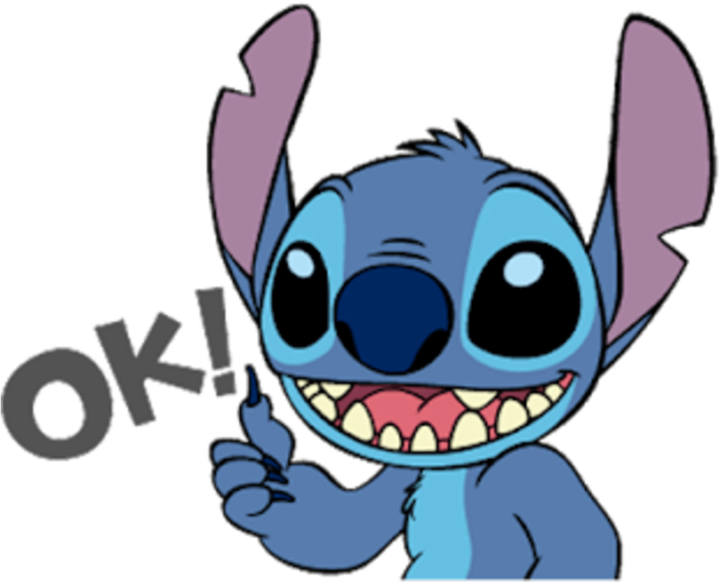 Cheerful Stitch Thumbs-Up Wallpaper - Disney Lilo & Stitch