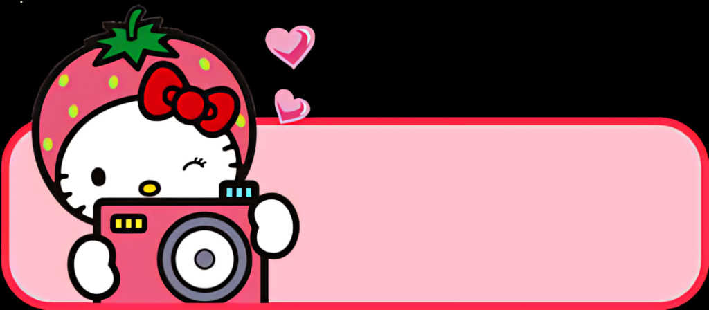 Cheerful Strawberry Hat Character Wallpaper with Heart Design