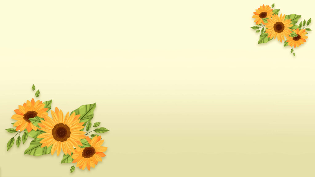Cheerful Sunflower Wallpaper: Light Yellow Background Design