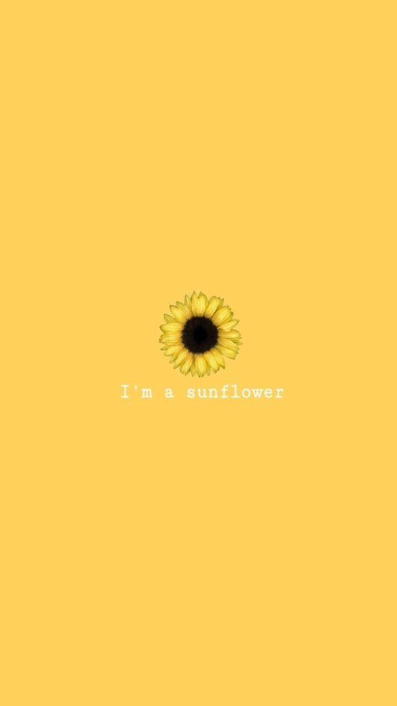 Cheerful Sunflower Wallpaper with Vibrant Yellow Background