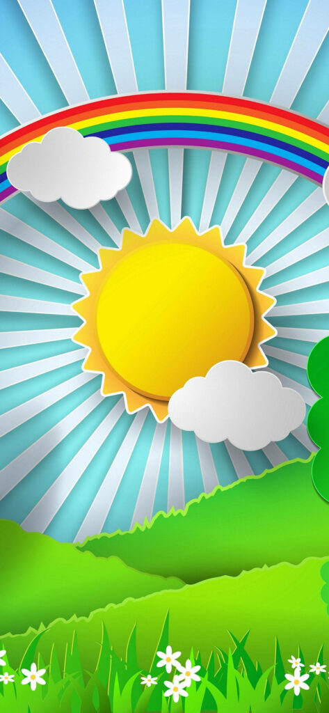 Cheerful Sunny Weather Wallpaper for Samsung Galaxy S22 – Bright & Vibrant