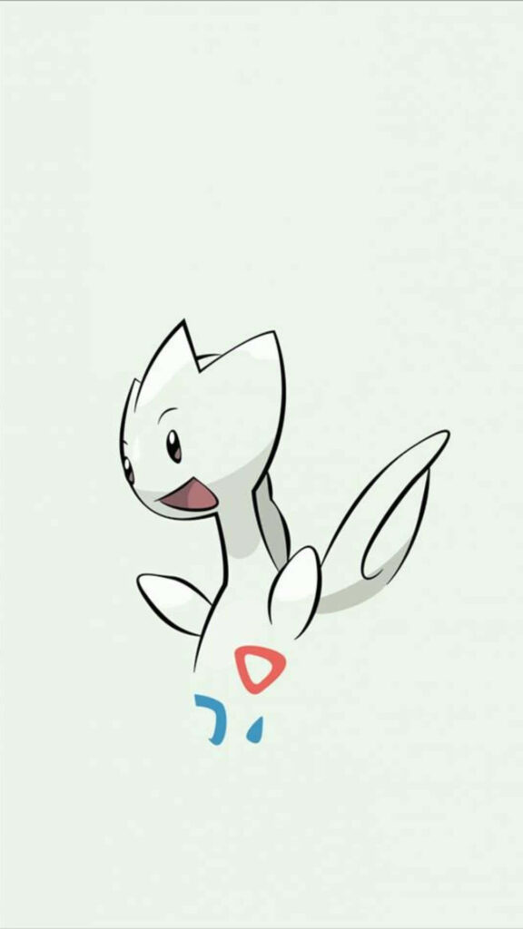 Cheerful Togetic Wallpaper on Soft Light Green Background
