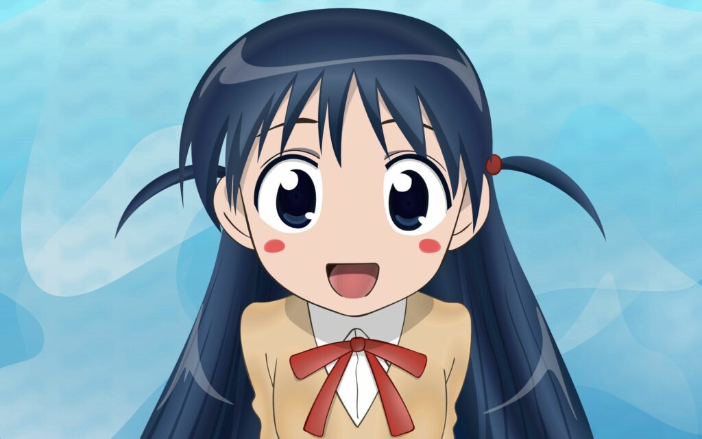 Cheerful Tsukamoto Tenma Wallpaper from School Rumble - Soft Blue