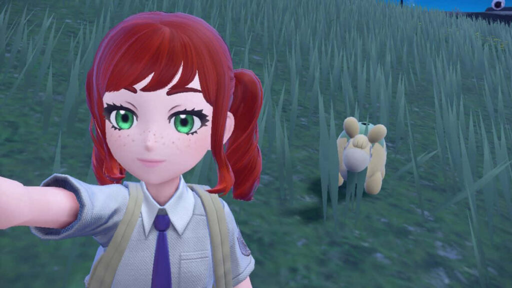 Cheerful Wallpaper: Red-Haired Character Selfies with Numel