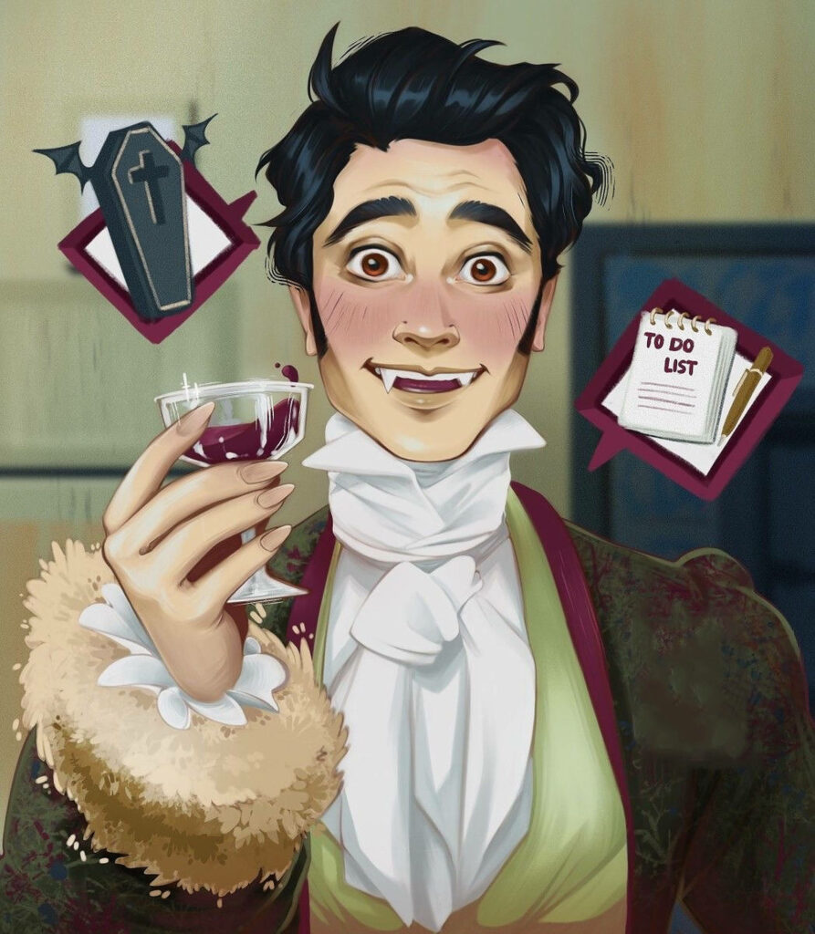 Cheerful Vampire Wallpaper: What We Do In The Shadows Scene