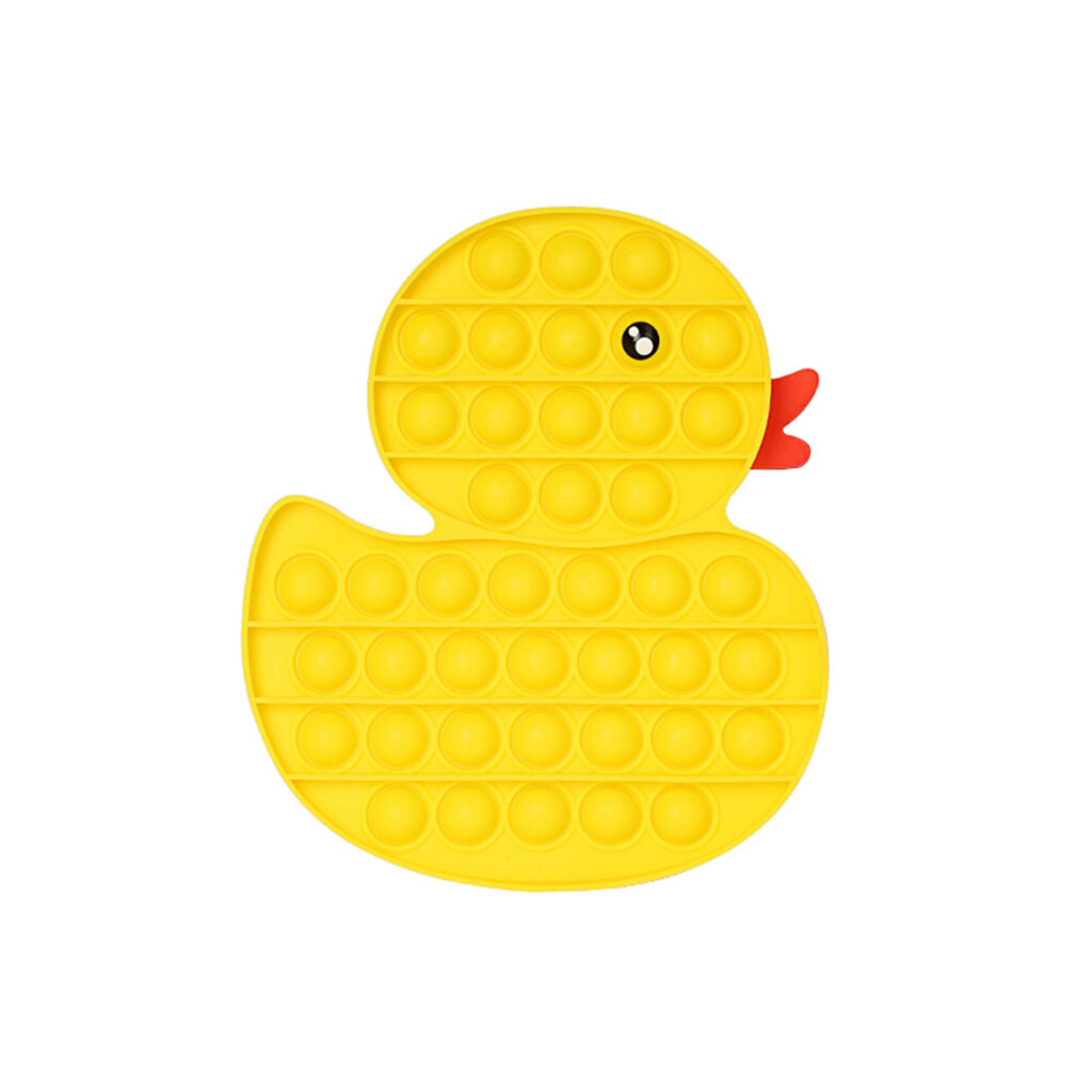 Cheerful Yellow Duck Pop It Toy Wallpaper - Fun Sensory Design