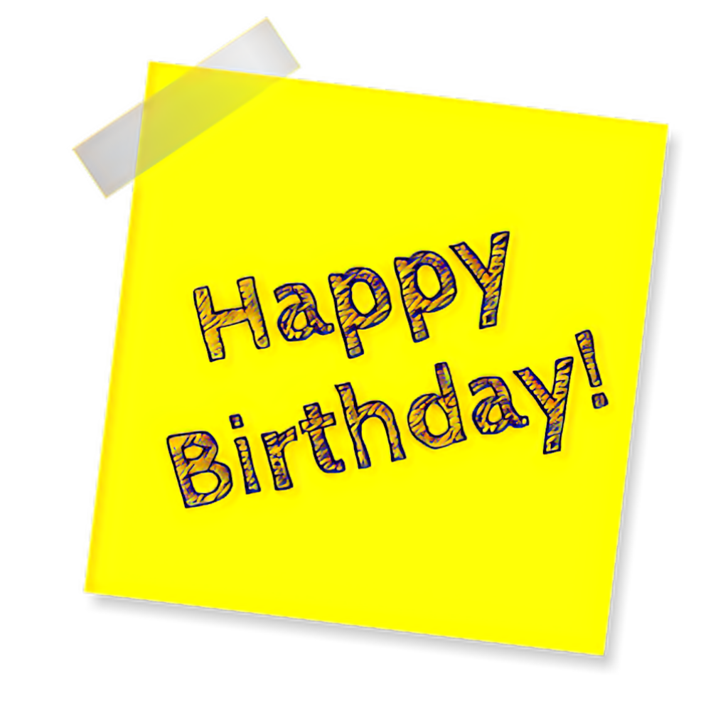 Cheerful Yellow Birthday Note: Playful Sketch Style & Festive Vibe Wallpaper