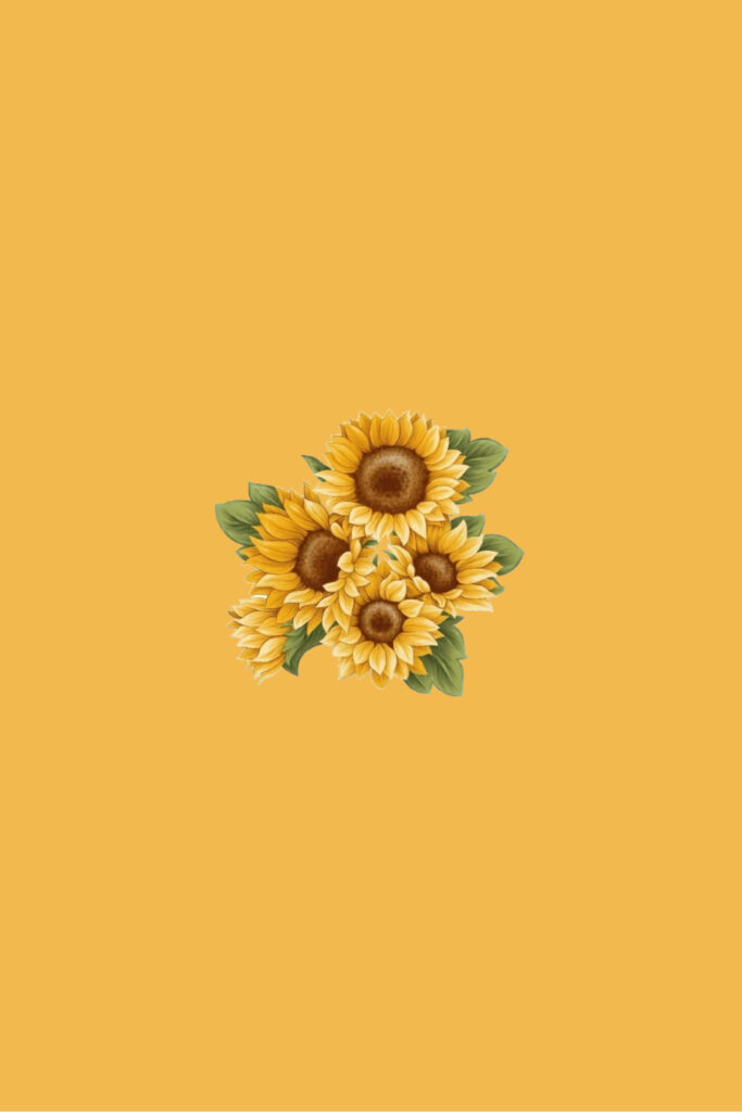 Cheerful Yellow Sunflowers Wallpaper with Warm Sunlight Background