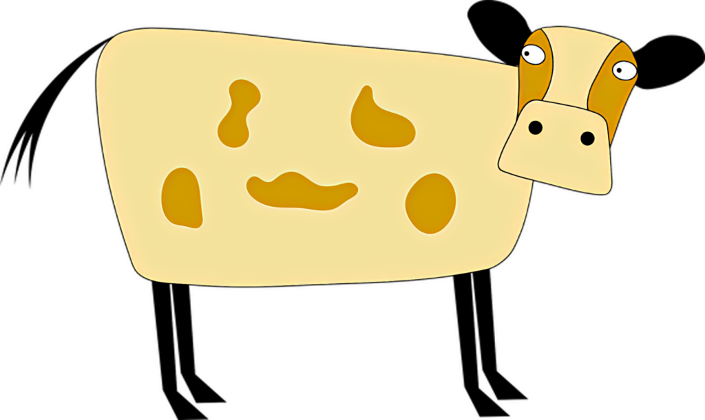 Whimsical Cartoon Giraffe Hidden in Cheese Wallpaper Design