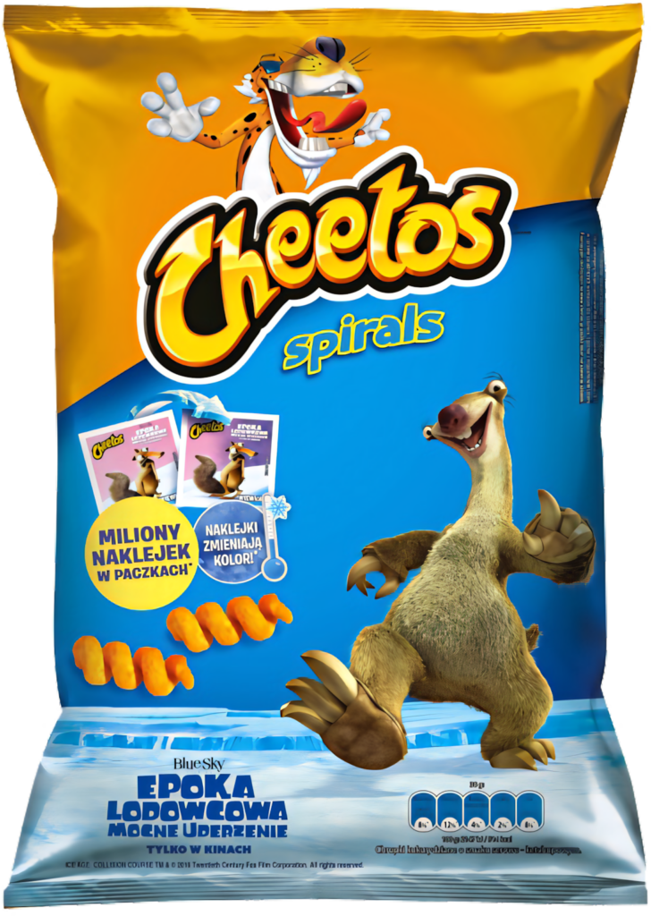Ice Age Cheetos Spirals Wallpaper: Colorful Animated Background