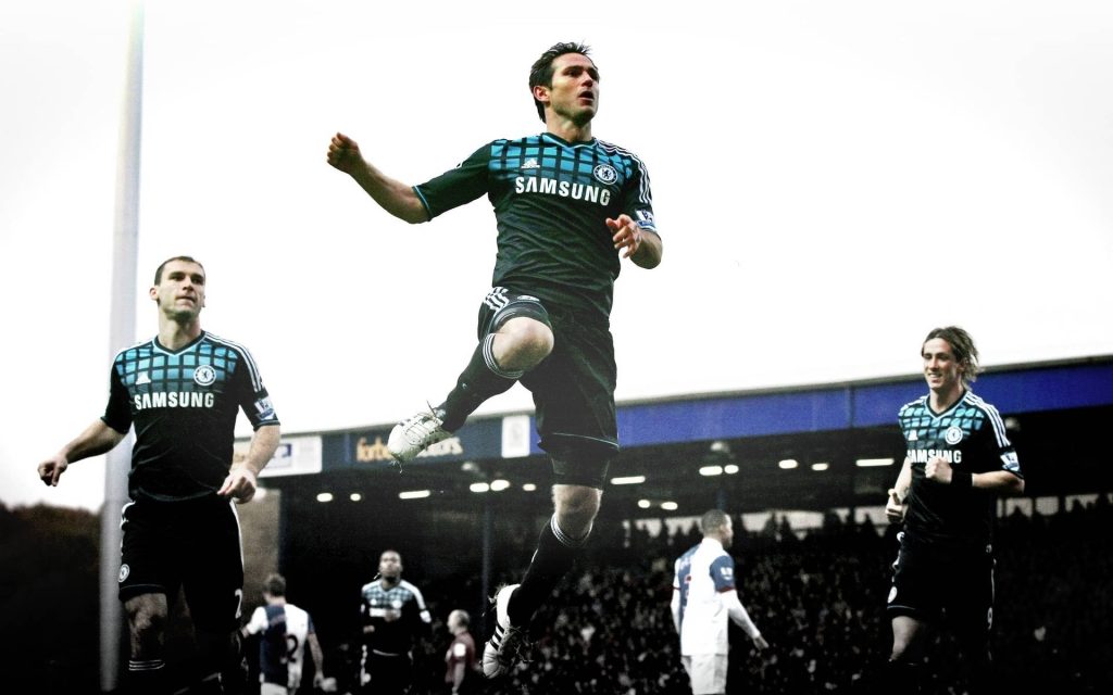 Chelsea FC legends Lampard Torres Ivanović in black 2011 12 kit Premier League wallpaper