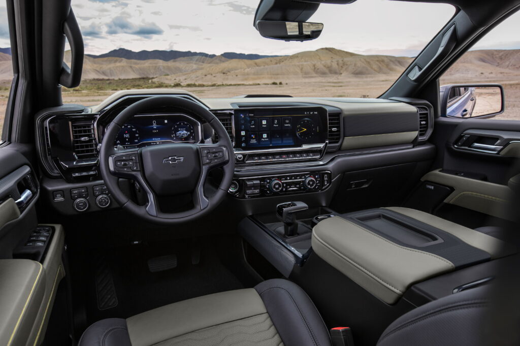 Stylish Chevrolet Interior Wallpaper with Panoramic Mountain View