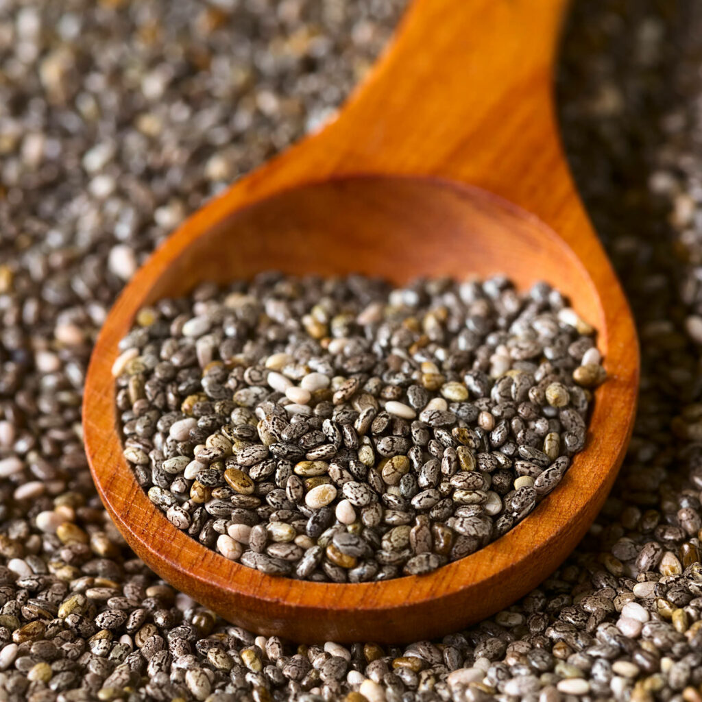 Chia Seeds Close-Up: Textured Food Photography Wallpaper Background