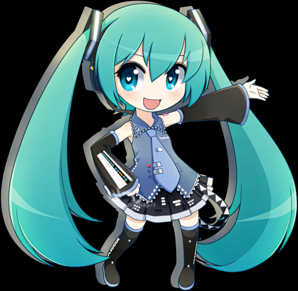Chibi Hatsune Miku Wallpaper: Adorable Vocaloid Art Background