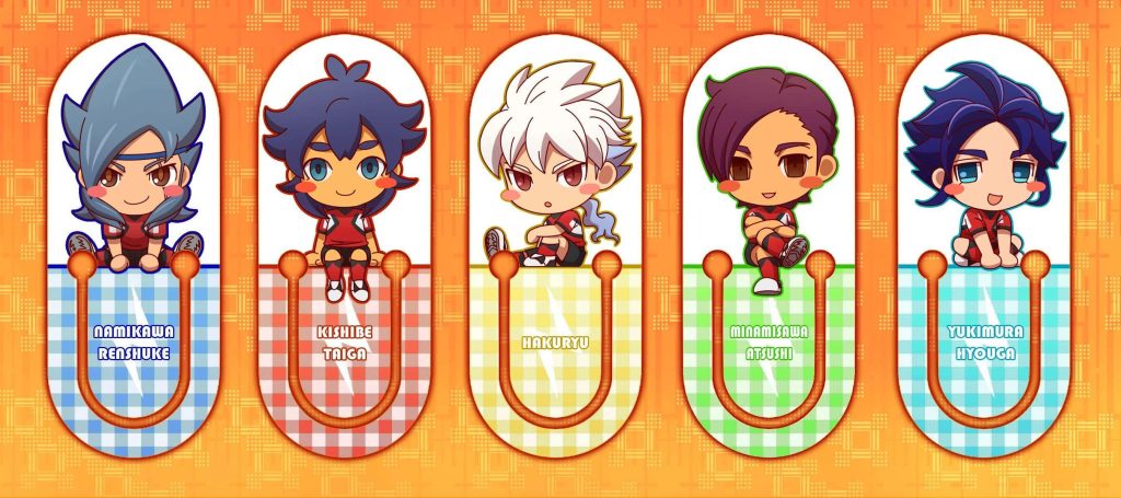 Chibi Inazuma Eleven Namikawa Rensuke Kishibe Taiga Hakuryu hanging capsules wallpaper