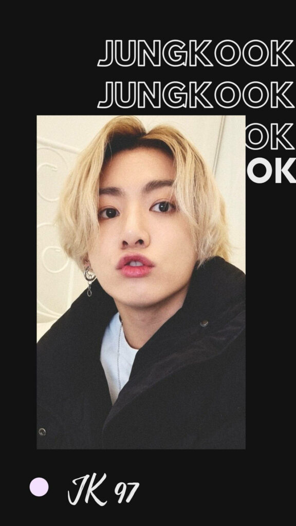 Chic Jungkook Blonde Wallpaper: Stylish Minimalist Background