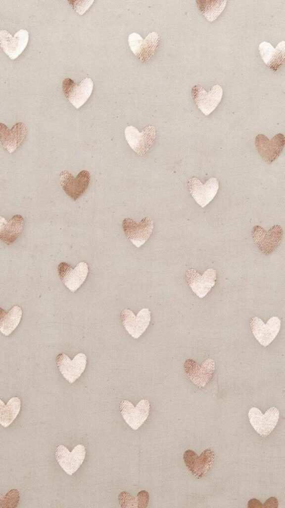 Elegant Minimalist Rose Gold Hearts Wallpaper for Chic Spaces
