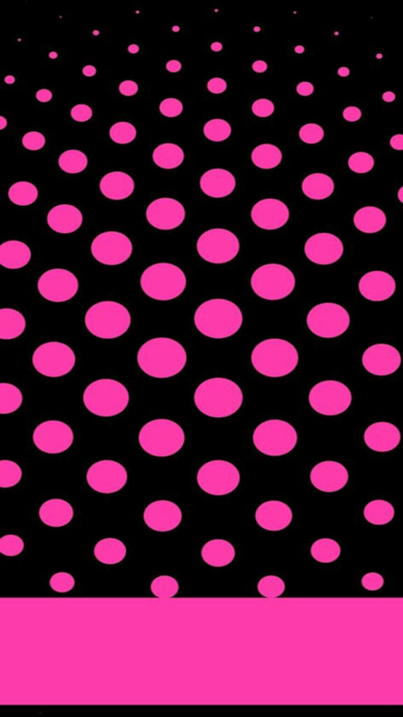 Stylish Dotted Circles: Captivating Black and Pink Aesthetic Wallpaper Perfect for Copy Space Designs