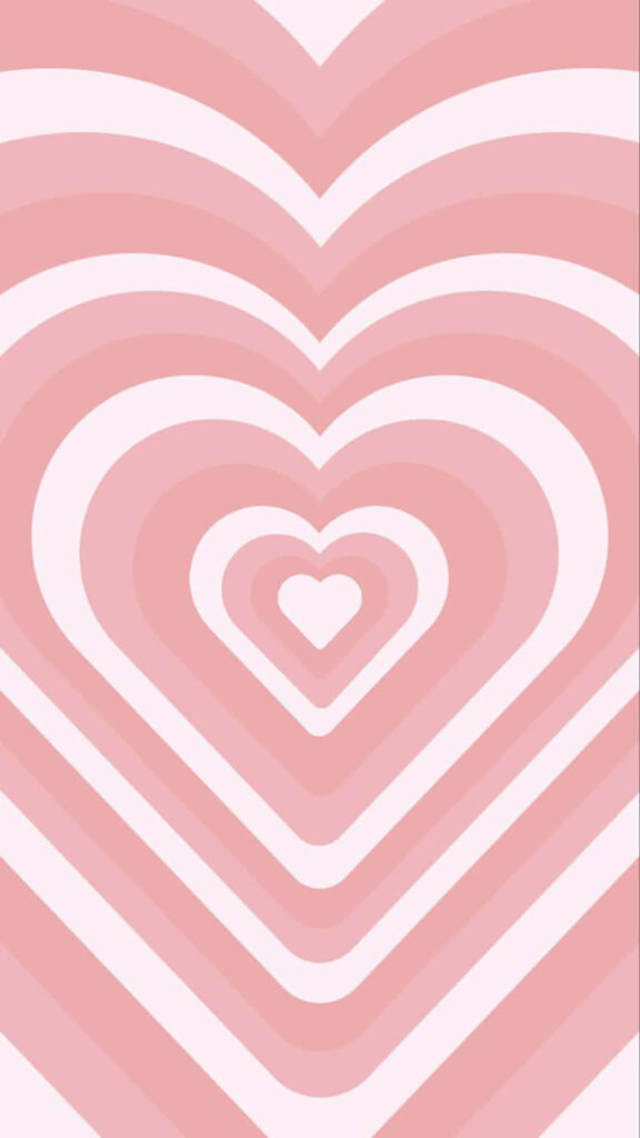 Chic Preppy Pink Heart Wallpaper: Soft Pink & White Background