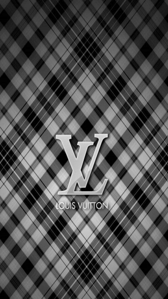 Chic & Check: A Stunning Tartan Plaid Louis Vuitton Phone Wallpaper