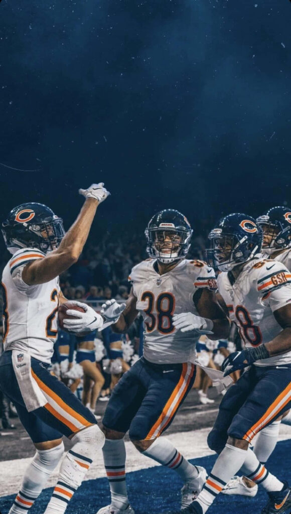 Chicago Bears Players Celebration Dynamic Wallpaper Background