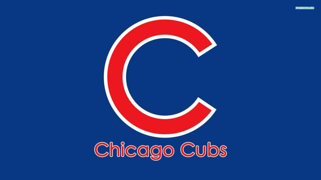 Chicago Cubs logo wallpaper red white C on blue background classic baseball team design