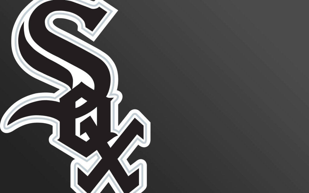 Chicago White Sox logo on sleek gray fade background minimalist modern sports wallpaper
