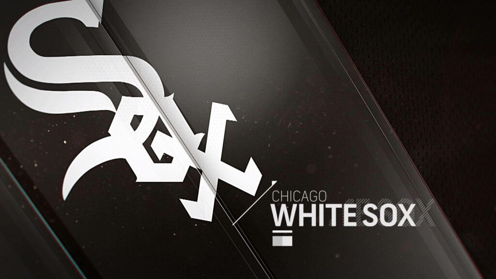Chicago White Sox digital wallpaper modern design bold logo dark textured geometric background