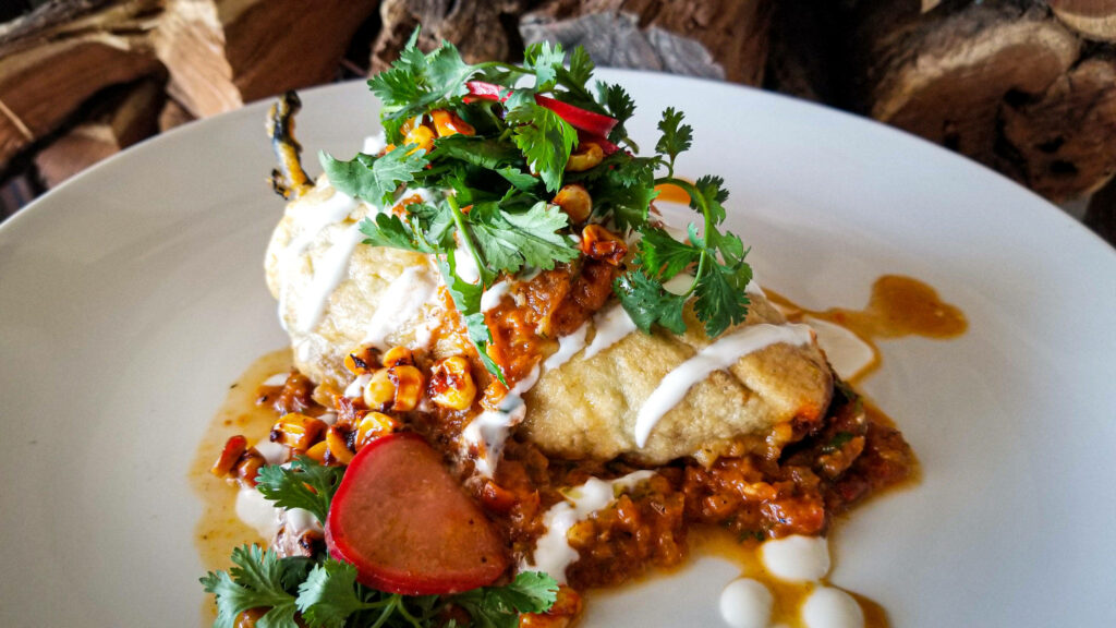 Vibrant Chili Relleno by Chef Jason Wyrick | Vegan Taste Wallpaper