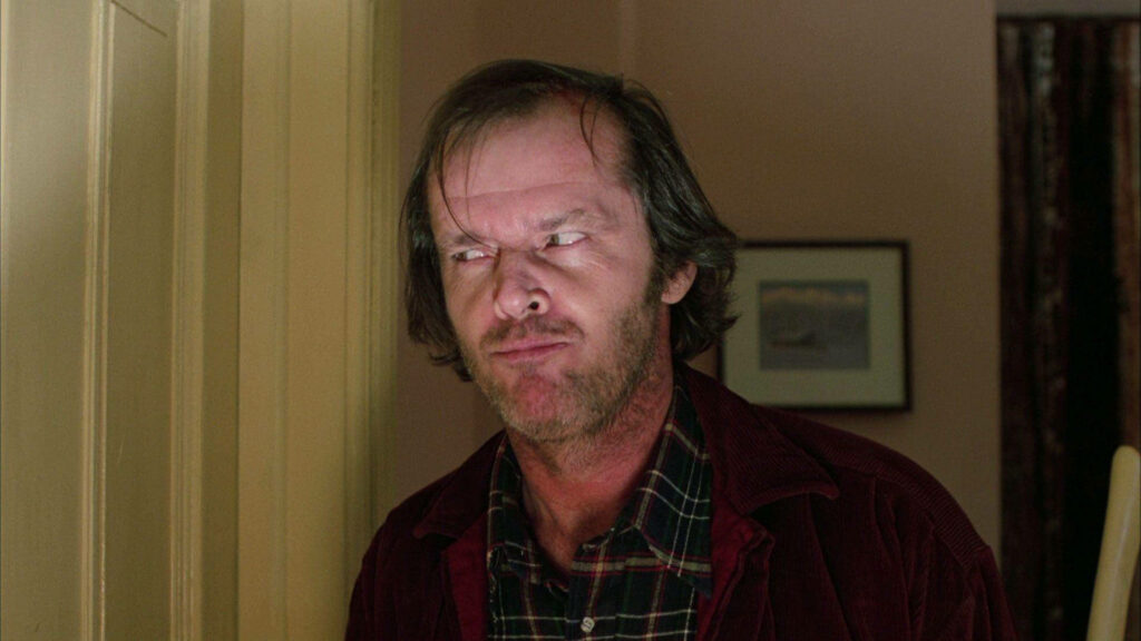 Tense The Shining Wallpaper: Jack Nicholson Breaking Through Door