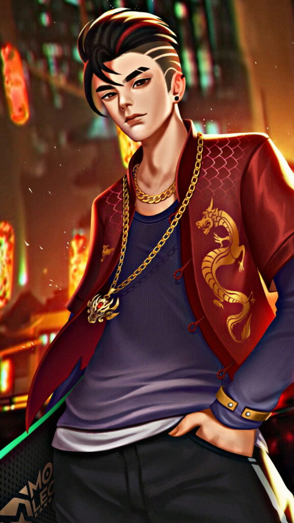 Cool Chinese Chou: Conquer the Mobile Legends Game with this HD Phone Wallpaper