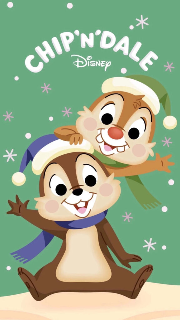 Chip and Dale Winter Wallpaper: Cozy Holiday Spirit Background