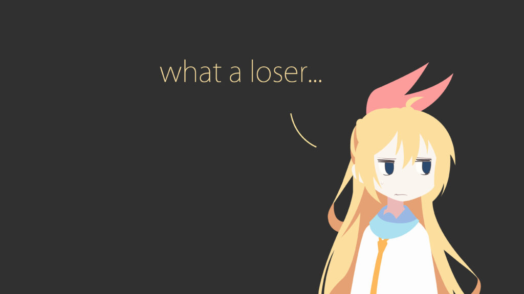 Chitoge Kirisaki Minimalist Wallpaper: Humorous Anime Meme PFP