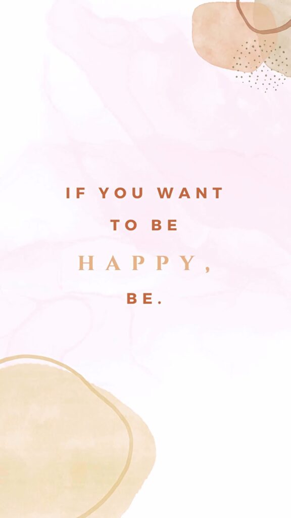 Inspirational quote wallpaper on soft pastel background uplifting mood and choosing happiness