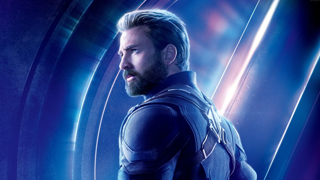 Chris Evans as Captain America in Avengers Infinity War: Stunning 8k Wallpaper