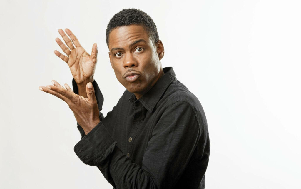 Chris Rock dynamic pose wallpaper white background soft lighting actor comedian portrait