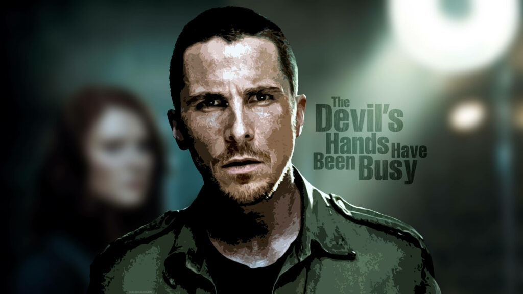 Christian Bale Terminator Salvation wallpaper focused expression The Devils Hands Have Been Busy background