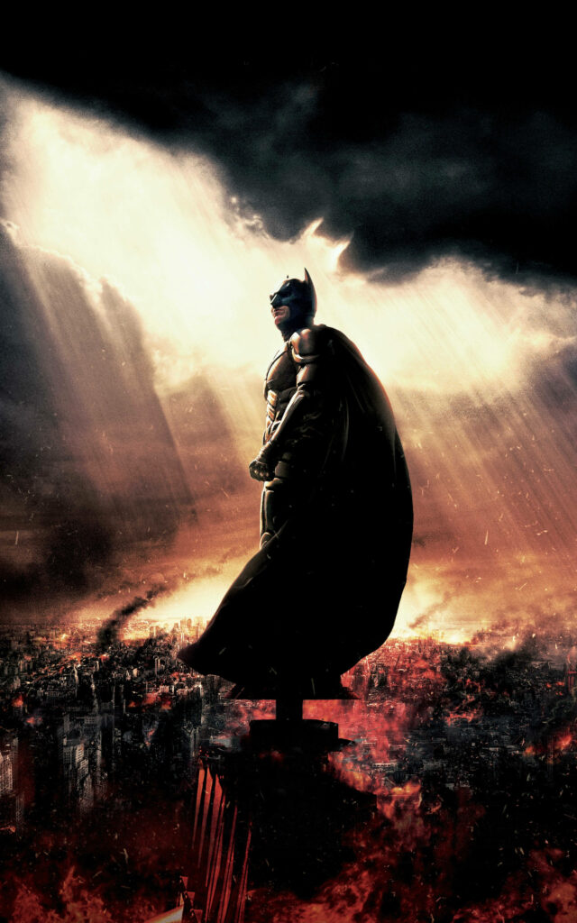 Heroic Batman Wallpaper: Christian Bale in The Dark Knight