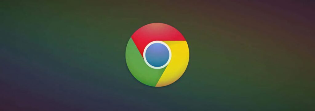 Chrome Browser logo on smooth gradient background with dark blue green brown hues minimalist design Wallpaper
