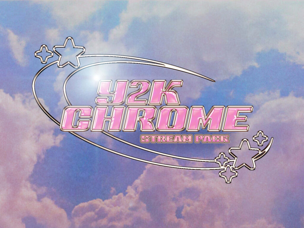 Chromatic Dreams: A Celestial Journey through the Cyber Y2K Stream Pack Wallpaper