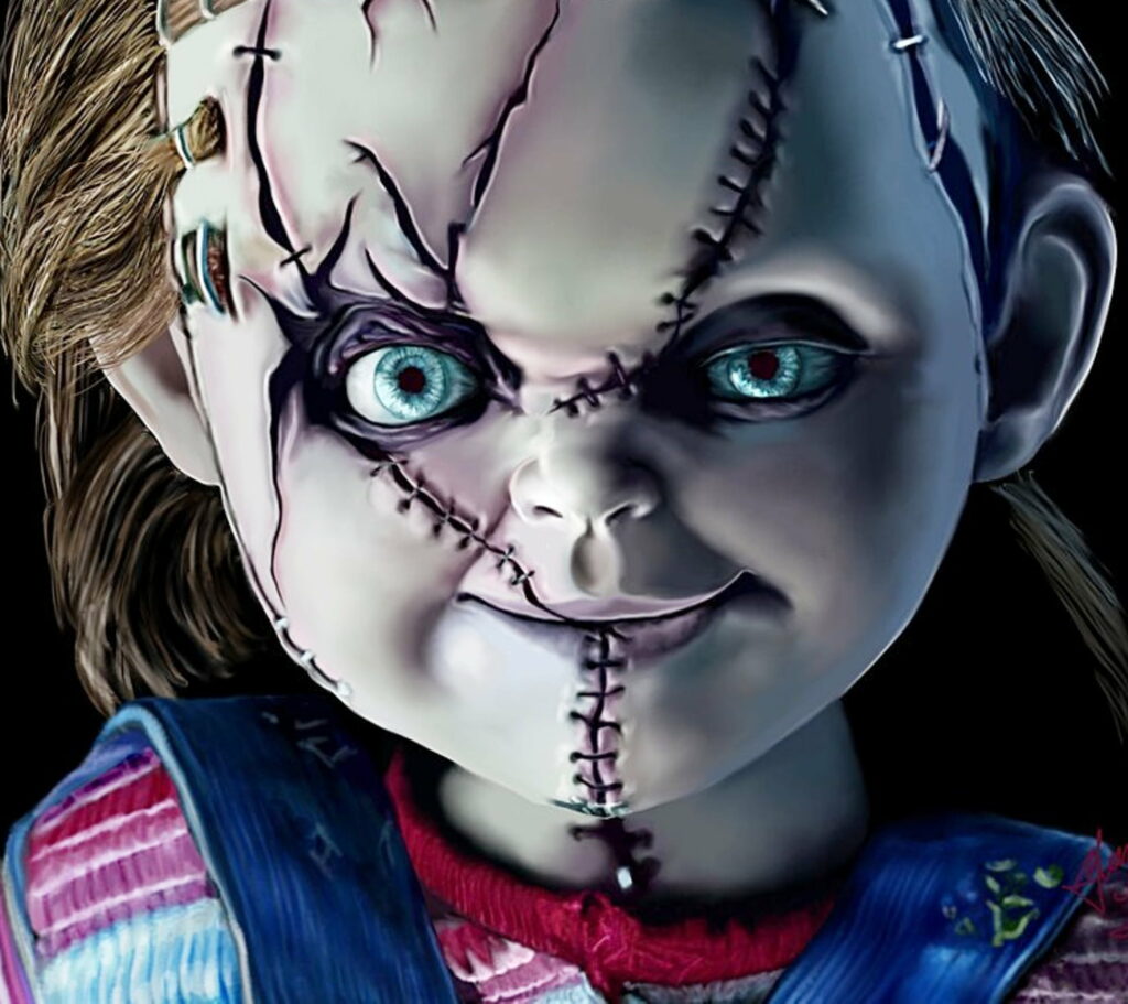 Chucky's Sinister Return: A Terrifying Doll Haunting in High-Definition Wallpaper