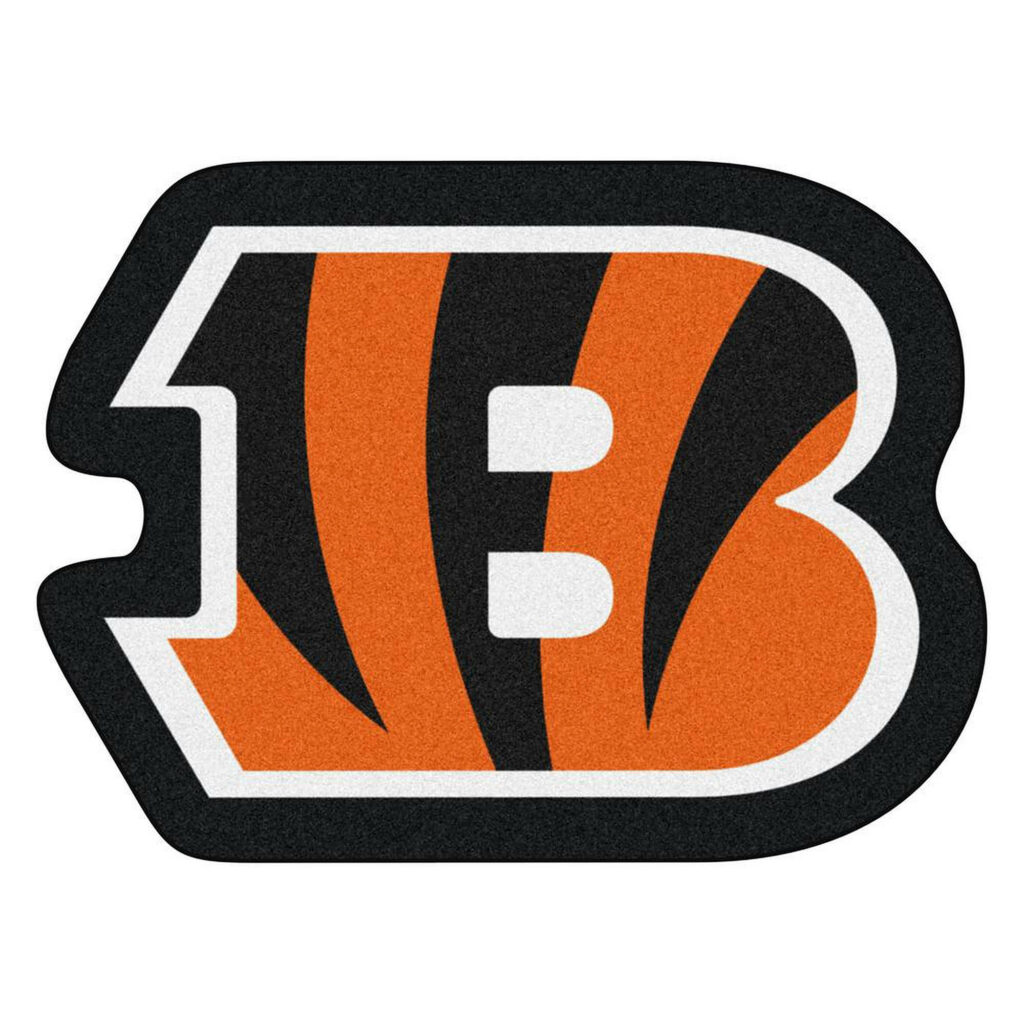Cincinnati Bengals B logo wallpaper black orange tiger stripes white outline fierce team spirit