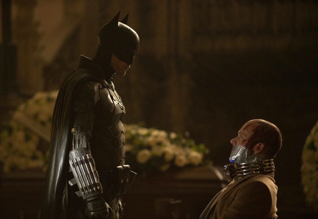 Cinematic Batman Wallpaper: 2022 Movie Confrontation Background