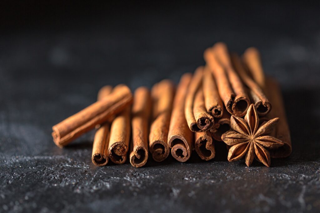 Rustic Cinnamon Sticks and Star Anise Wallpaper Background