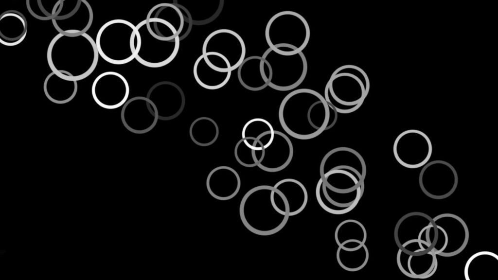 Sleek HD Image featuring a Minimalist Cluster of Circles against a Black Canvas Wallpaper