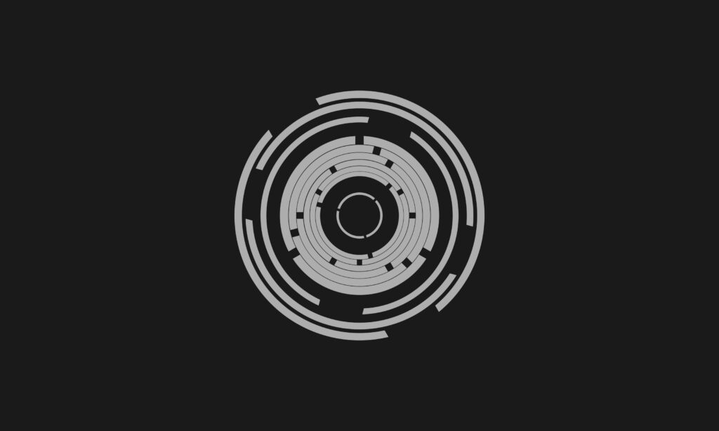 Serenity in Circular Abstraction: A Digital Minimalist Masterpiece Sparks Tranquil Imagery Wallpaper