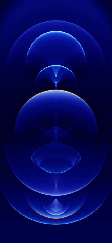 Shimmering Circles: Captivating Blue iPhone Background Wallpaper