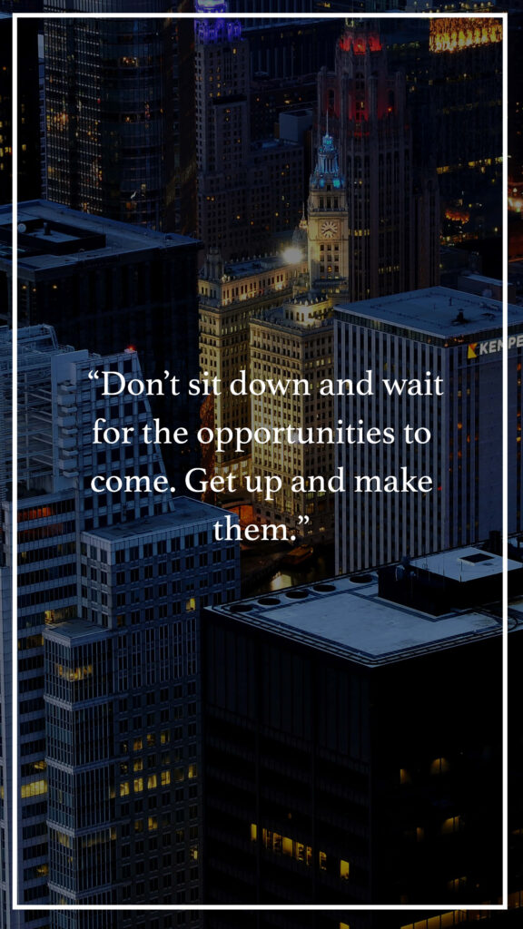 Urban Nightscape Wallpaper: Inspirational Quote & City Lights